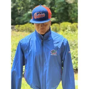 FLORIDA GATORS SIZE LARGE VINTAGE BASKET BALL JACKET